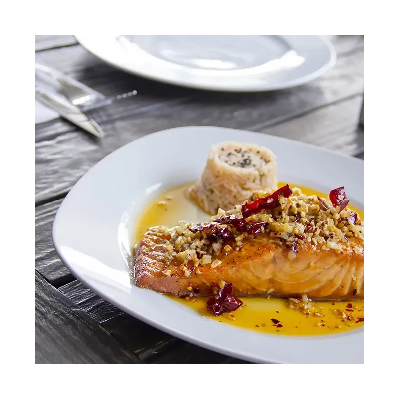 Pavé de Saumon Frais et son Riz Safrané