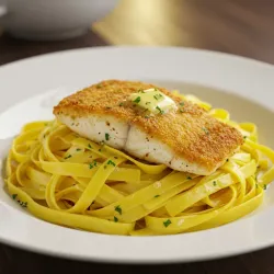 Colin d'Alaska au pesto Rosso et ses Tagliatelles