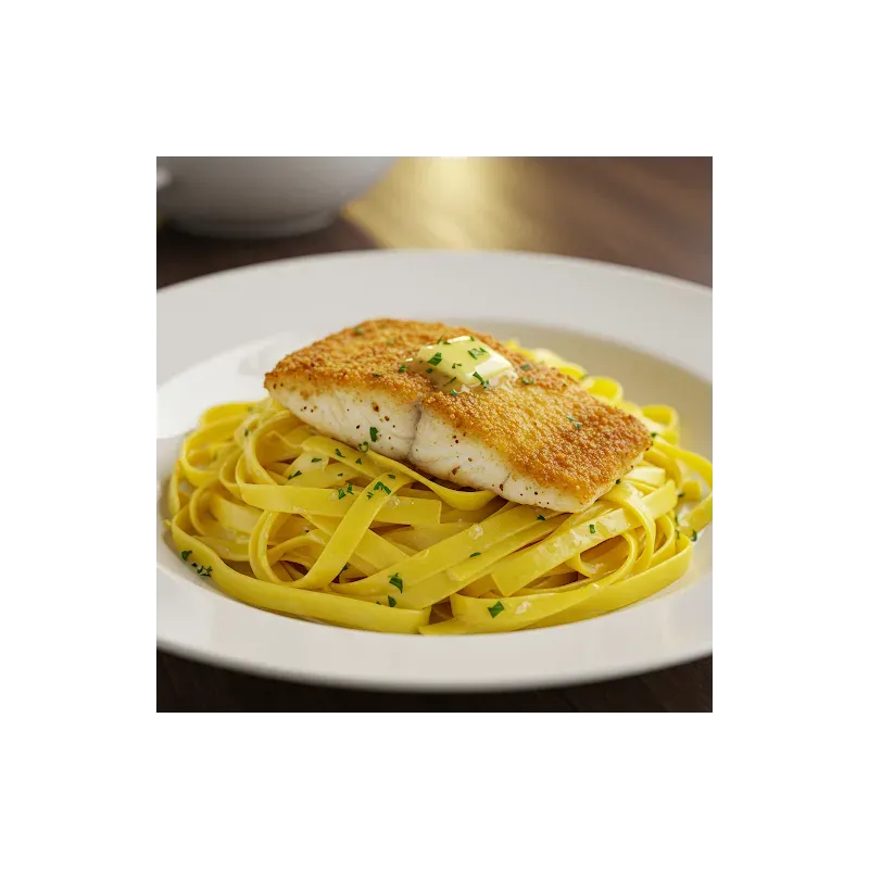 Colin d'Alaska au pesto Rosso et ses Tagliatelles