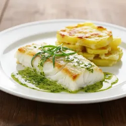 Filet de Cabillaud Sauce Estragon Gratin Dauphinois