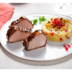 Filet Mignon au Miel Épicé Riz Safrané