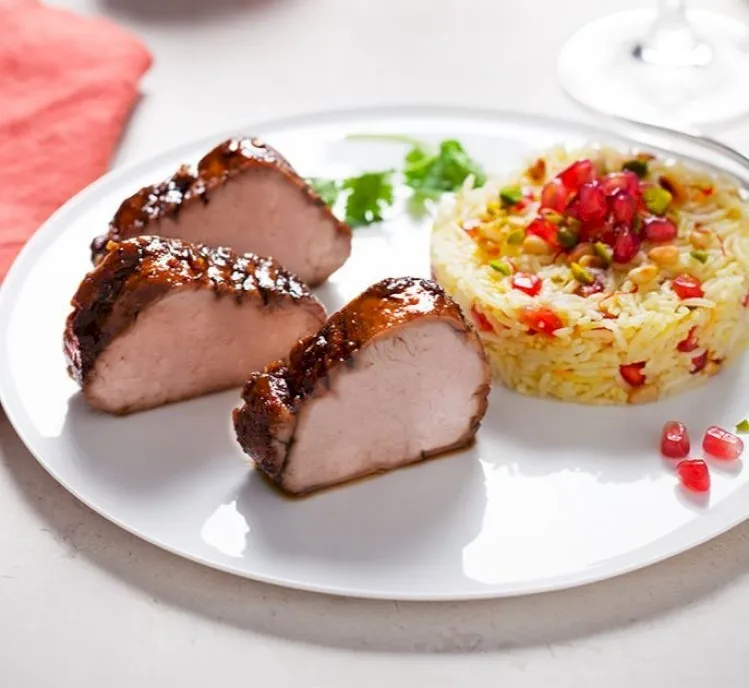 Filet Mignon au Miel Épicé Riz Safrané