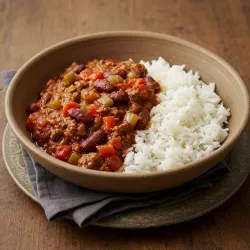 Chili Con Carne et Riz Long
