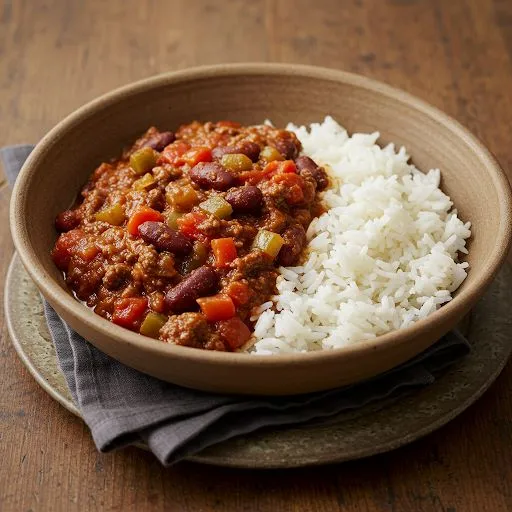 Chili Con Carne et Riz Long