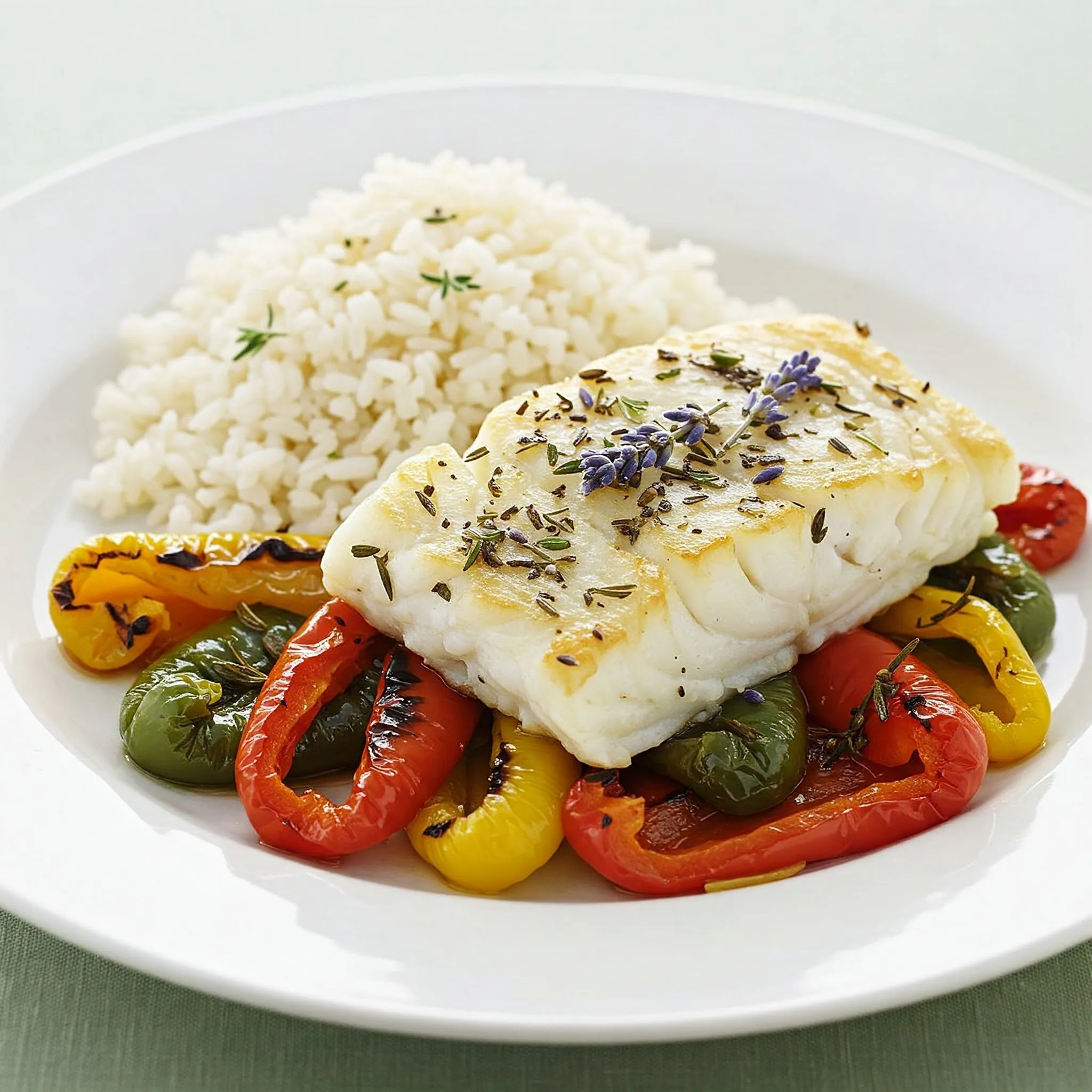 Dos Eglefin à la Provençale et Riz Long