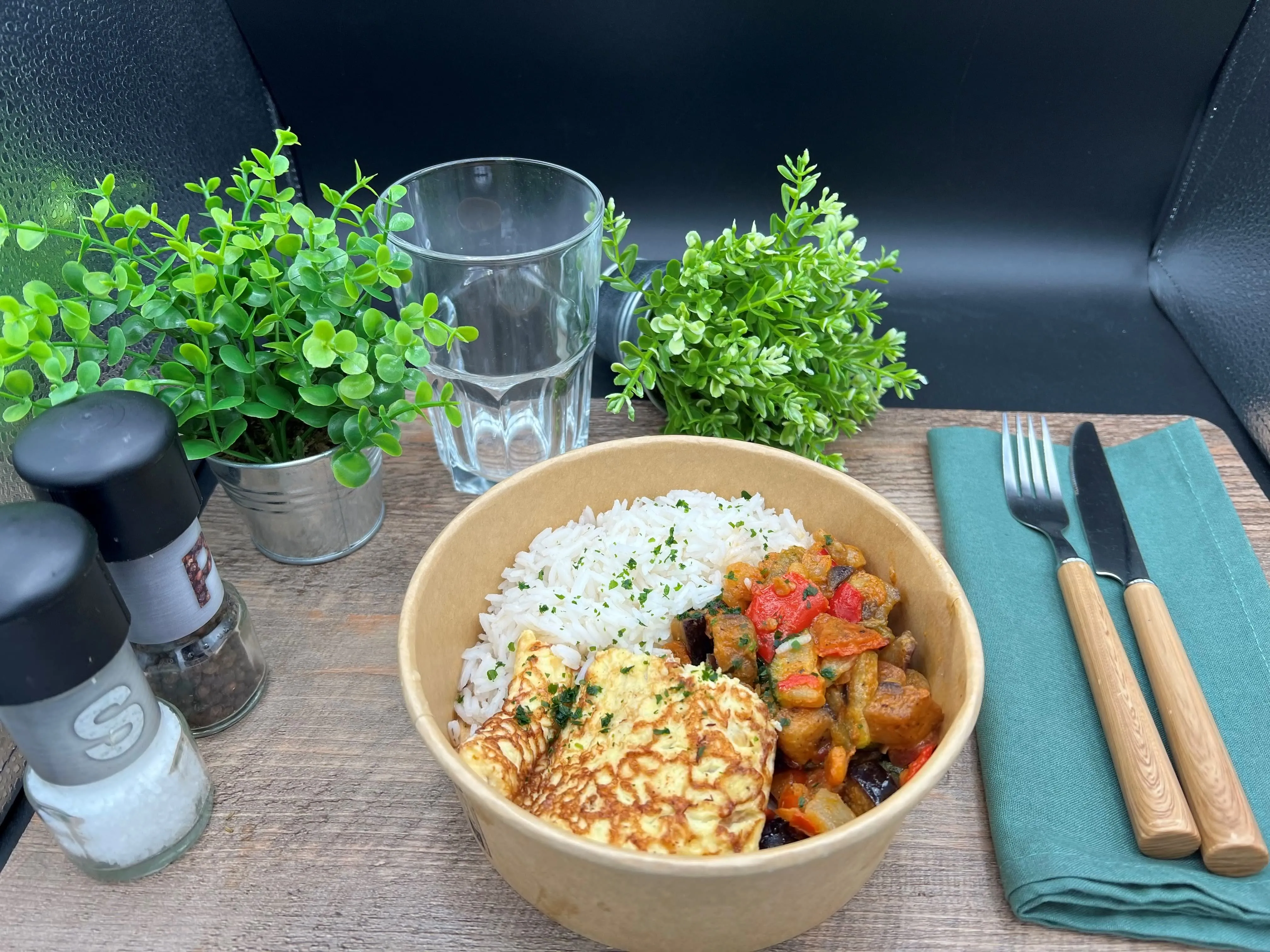 Omelette Ratatouille Provençale Riz Basmati