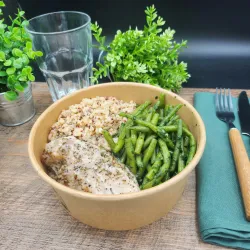 Filet de Poulet à l'Ancienne Poêlée de Brocolis Ecrasé de Pomme de Terre