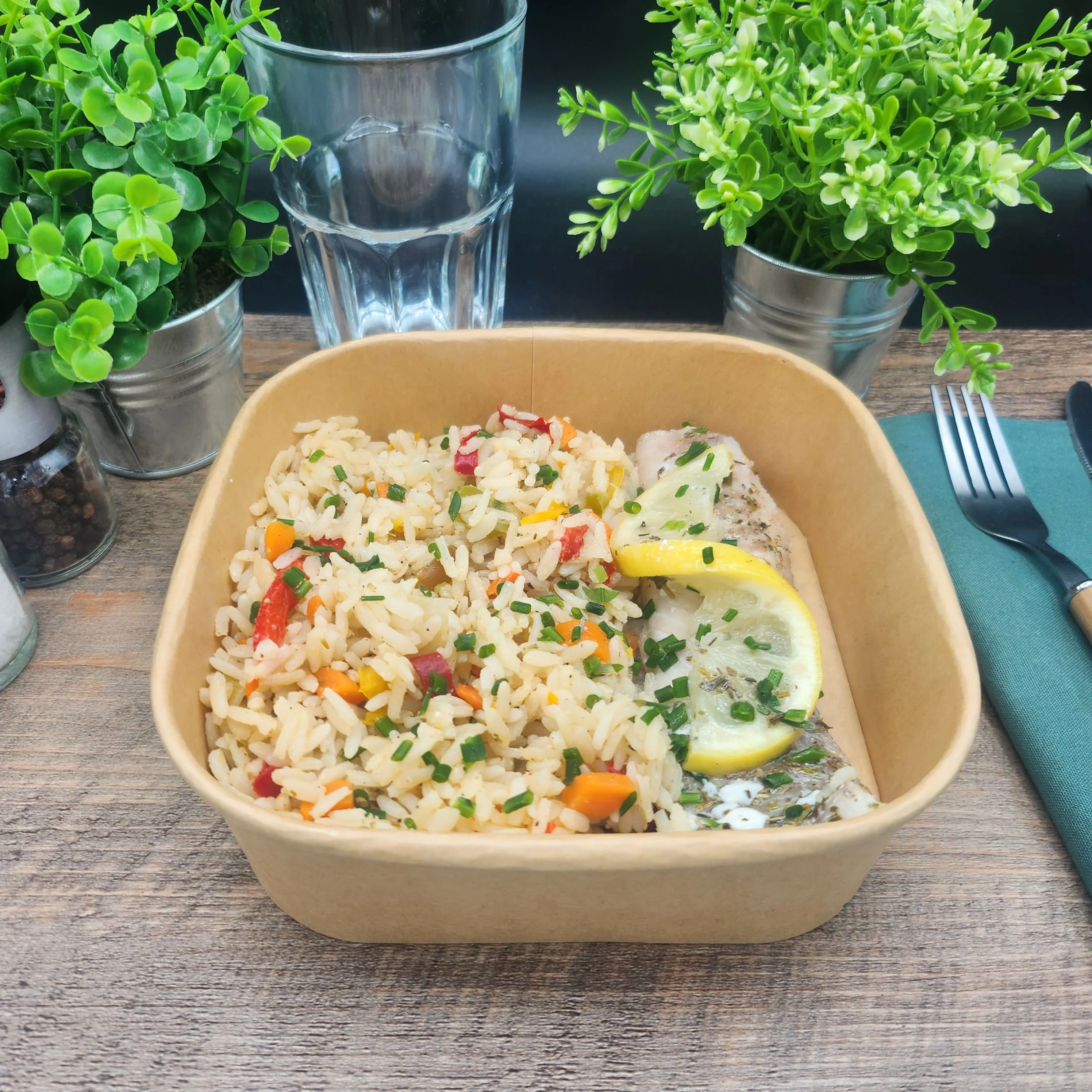 Dos de Colin Riz Pilaf aux Petits Légumes