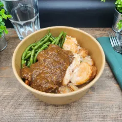 Carbonade Flamande Gratin Dauphinois et Haricots Verts Persillés