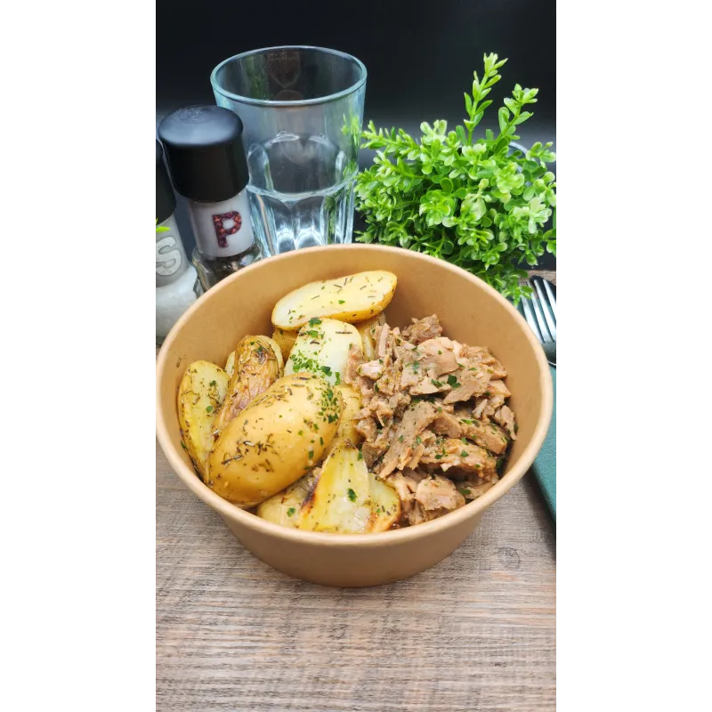 Emincé de Volaille façon Kébab et Pommes de terre Grenailles rôties