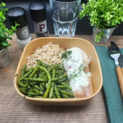Filet de Colin Sauce Aneth Haricots Verts Persillés Quinoa Gourmand