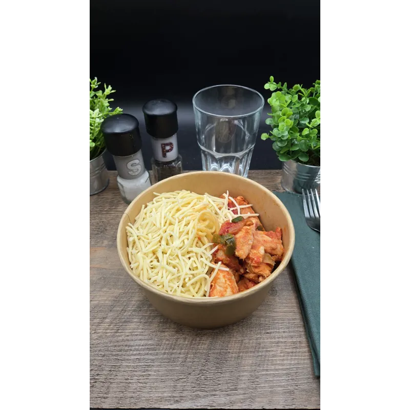 Sauté de Volaille à la Basquaise Spaghetti